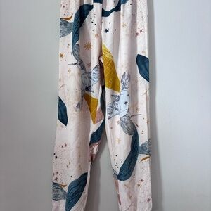 Whimsical Bird and Star Print Pants